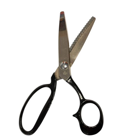 Heavy Solingen 9.5" Pinking Zig Zag Shears Scissors #2138 Made in Germany - Picture 3 of 16